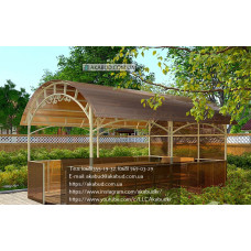 Альтанка для дачі з полікарбонату Р19