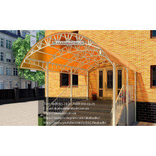 Козирок для будинку з полікарбонату S1