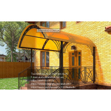 Козирок для дому з полікарбонату S4