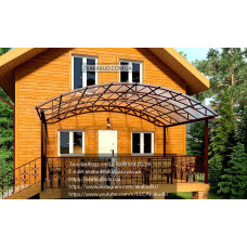 Козирок для дому з полікарбонату S5