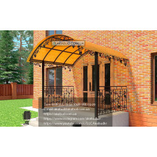 Козирок для дому з полікарбонату S6