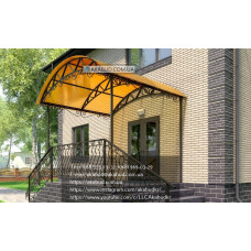 Козирок для дому з полікарбонату S8