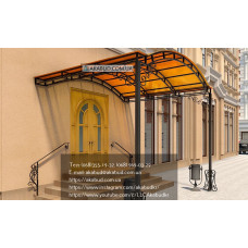 Козирок для дому з полікарбонату S9