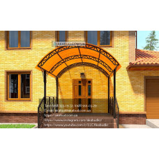 Козирок для будинку з полікарбонату S13