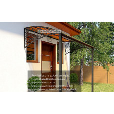 Козирок для будинку з полікарбонату S15