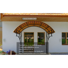 Козирок для будинку з полікарбонату S16