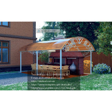 Навіс із полікарбонату для дачі Y2