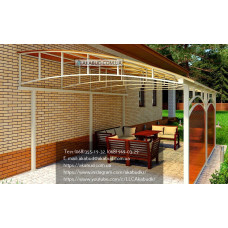 Навіс із полікарбонату для дачі Y6