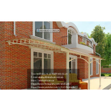 Навіс із полікарбонату для дачі Y11