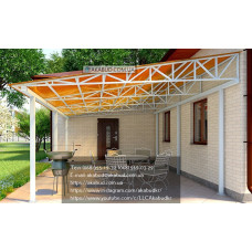 Навіс із полікарбонату для дачі Y12