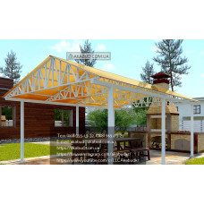 Навіс із полікарбонату для дачі Y14