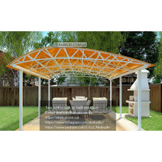 Навіс із полікарбонату для дачі Y15