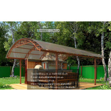 Навіс для зони барбекю із полікарбонату Q2