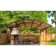 Навіс для зони барбекю із полікарбонату Q5 Навіс для зони барбекю із полікарбонату Q5