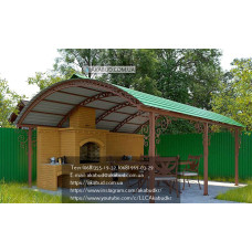 Навіс для зони барбекю із полікарбонату Q6 Навіс для зони барбекю із полікарбонату Q6