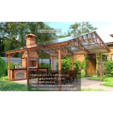 Навіс для зони барбекю із полікарбонату Q7 Навіс для зони барбекю із полікарбонату Q7