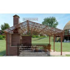 Навіс для зони барбекю із полікарбонату Q10