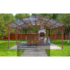 Навіс для зони барбекю із полікарбонату Q11