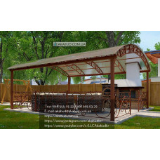 Навіс для зони барбекю із полікарбонату Q12