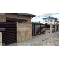 Розпашні ворота жалюзі з ламелей Р5