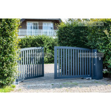 Розпашні ворота жалюзі з ламелей Р10