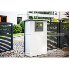 Розпашні ворота жалюзі з ламелей Р12