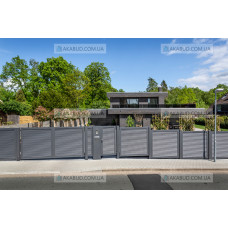 Паркан жалюзі з ламелей Р14