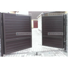 Розпашні ворота жалюзі з ламелей Р23