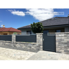 Паркан жалюзі з ламелей Р16