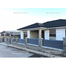 Паркан жалюзі з ламелей Р17