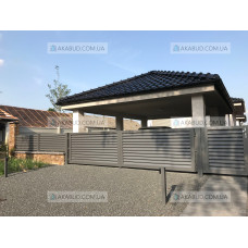 Паркан жалюзі з ламелей Р20