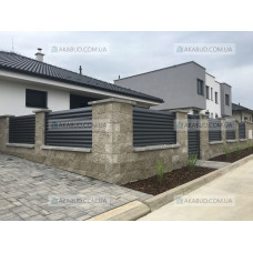 Паркан жалюзі з ламелей Р21