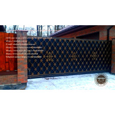 Відкатні ворота на гвинтових палях