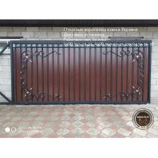 Ковані ворота, металеві ворота, ворота відкатні