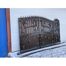 Ворота з елементами ковки класичні G3