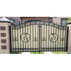 Ворота з елементами ковки класичні G11