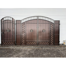 Ворота з елементами ковки класичні G14