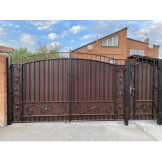 Ворота з елементами ковки класичні G25