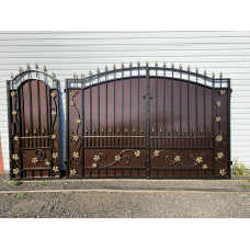 Ворота з елементами ковки класичні G1
