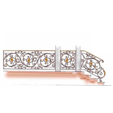 Поруччя ковані для сходів №1