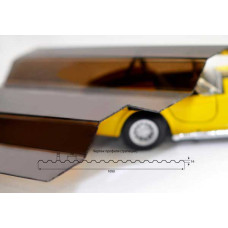 Полікарбонат профільований (трапеція) 0.8мм бронза OSCAR-PR-SOLID Сербія