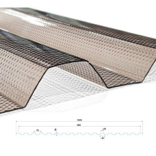 Полікарбонат профільований (трапеція) T 76/18 0.9мм ПРИЗМА бронза TOPLIGHT Італія