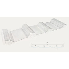 Полікарбонат профільований (трапеція) T 207/35 Klockner 1мм прозорий TOPLIGHT Італія