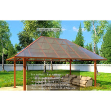 Альтанка для дачі з полікарбонату Р1